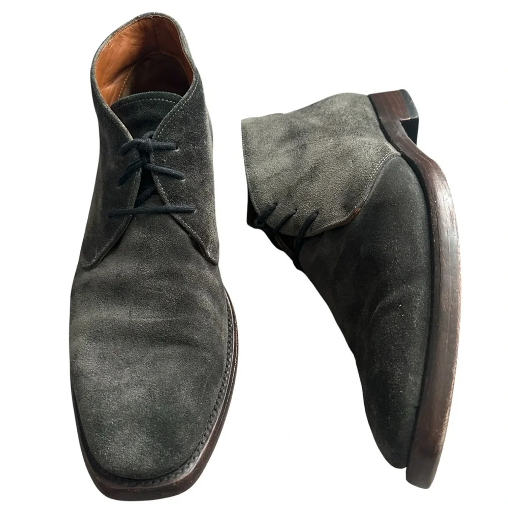 FRYE CHARCOAL SUEDE WESTON CHUKKA BOOTS SIZE 12